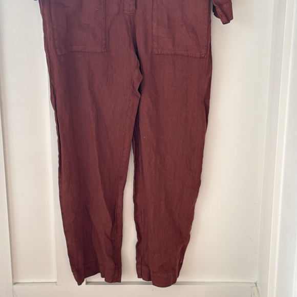NWT Zara The Veronica Linen jumpsuit In Terracotta Size S - Picture 4 of 10
